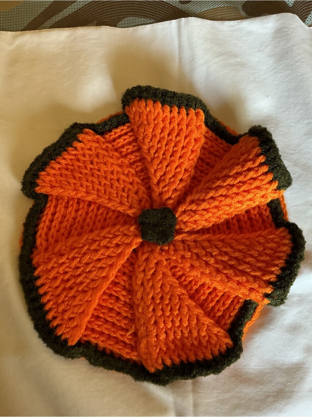 Handmade Orange Crocheted Trivet